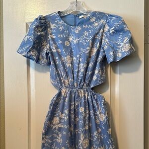 Wayf Blue Floral Maxi Dress